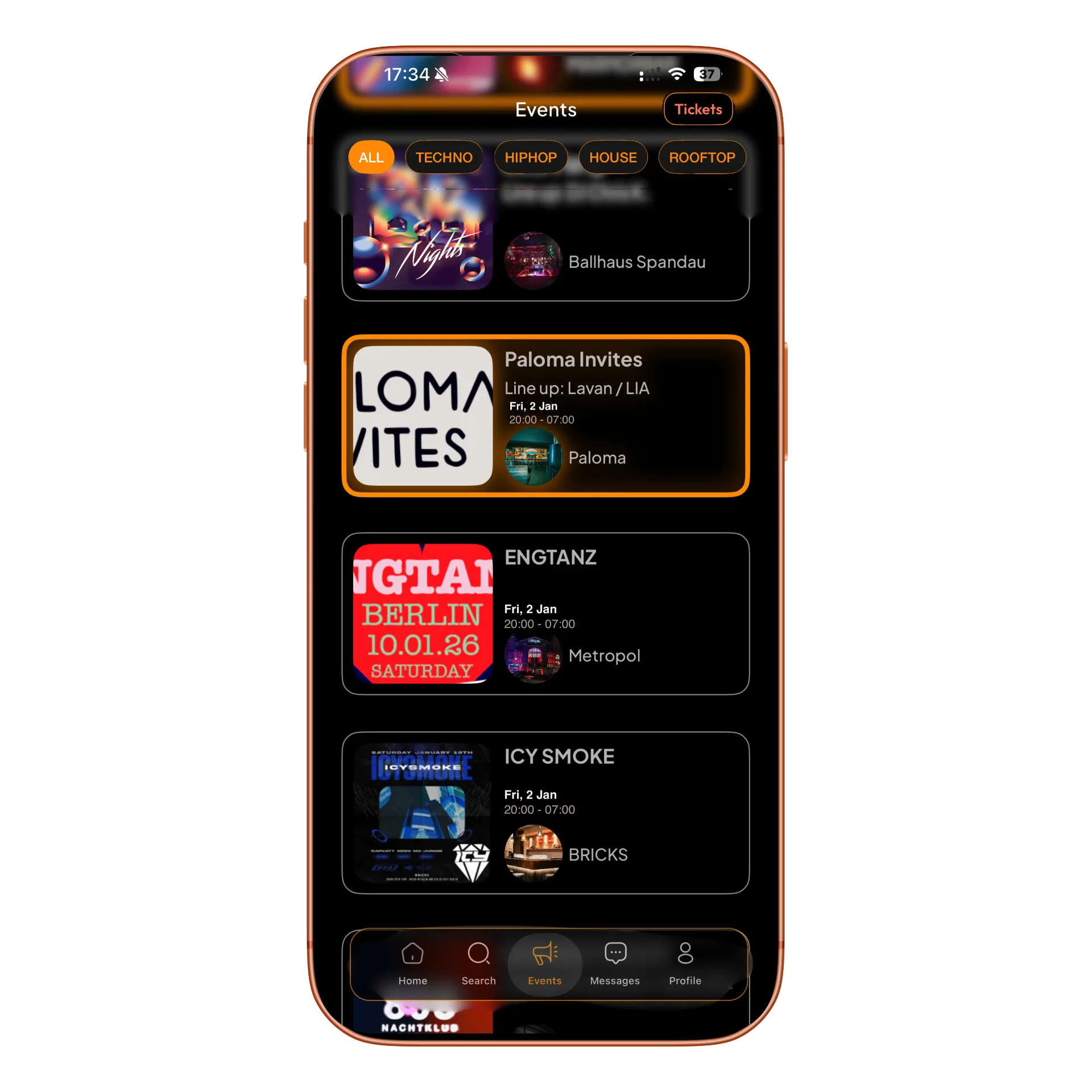 NOCTAVA App Screenshot 1